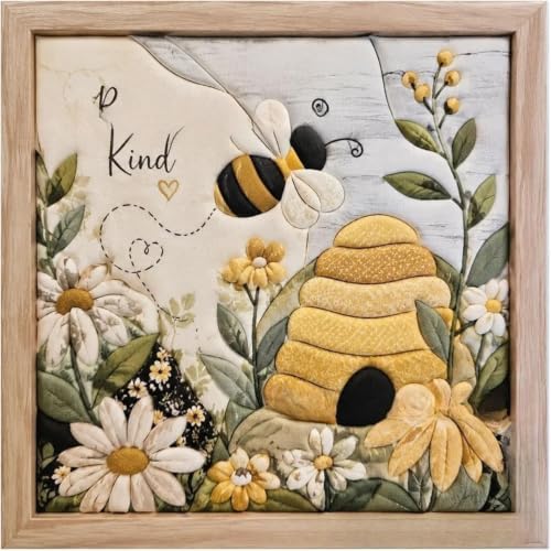 Kinusaiga Fabric Art Kit | DIY 3D Bee Hive Fabric Poke Art Kit for Adults - Image 7