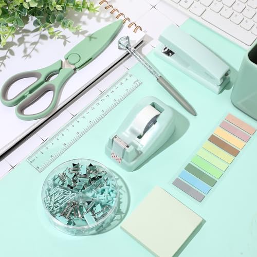 Marspark 12 Pcs Sage Green Desk Accessory Set Office Supplies Kit - Image 6