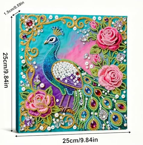 LQCrafK DIY 3D Pearl Art Painting Handcraft Kit for Adults Beginners, Home Wall Decoration, Creative Design Framed Painting with Tools-Peafowl - Image 6