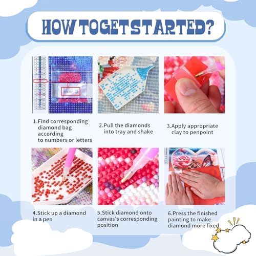 DOZEEZOP 4-Pack Diamond Art Kit for Adults, 5D Diamond Painting 12x16 Inch - Image 4