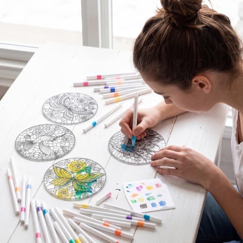 30 Pcs Suncatchers Crafts Kit DIY Paint Art, Stained Glass Painting - Image 6