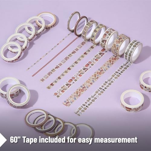 Mr. Pen- Washi Tape Set, 21 Rolls, Assorted Sizes, 5 Yards/Roll - Image 5