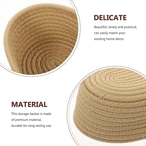 Cotton Rope Woven Shelf Basket, Soft Mini Storage Bin - Image 4