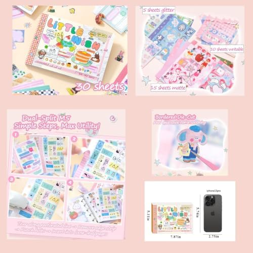 Japanese Sticker Book for Scrapbooking Supplies,Kawaii Scrapbook Stickers - Image 5