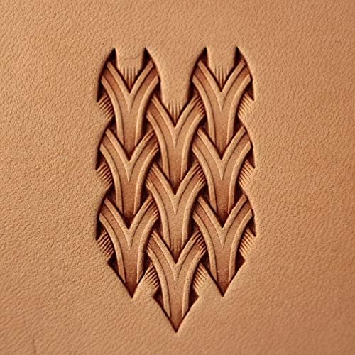 DandS ltd Leather Stamp Tool, Basket Weave, Professional Steel Craft Tool for Leatherworking, Embossing, Carving & Stamping Leather Projects, Belts & DIY Projects Compatible with Mallet #360