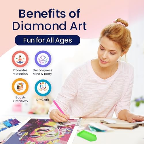 Celebrity Pop Art Diamond Movie Star Kit for Adults 5D Round Drill 12x16 - Image 3