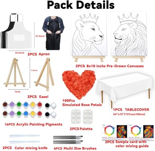PAILIM Sip and Paint kit for Adults Lion King Pre Drawn Canvas Party Kits - Image 3