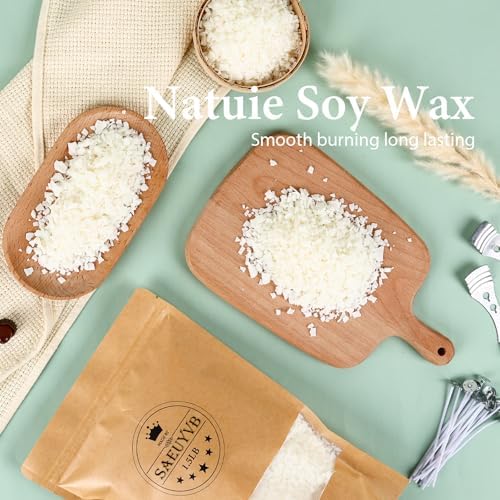 SAEUYVB Candle Making Kit with Wax Melter, Candle Making Kit for Adults - DIY Starter Soy Candle Making Kit/Supplies-Perfect as Home Decoration - Image 3