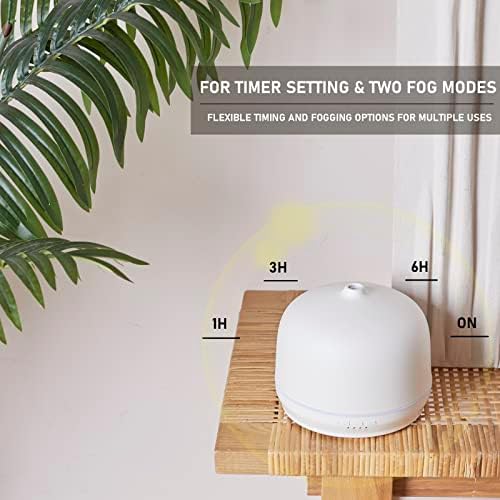 Ceramic Essential Oil Diffusers for Home Large Room, Aromatherapy Scent Air Diffuser Ultrasonic Aroma Defusers 500ml with Timed—White - Image 6