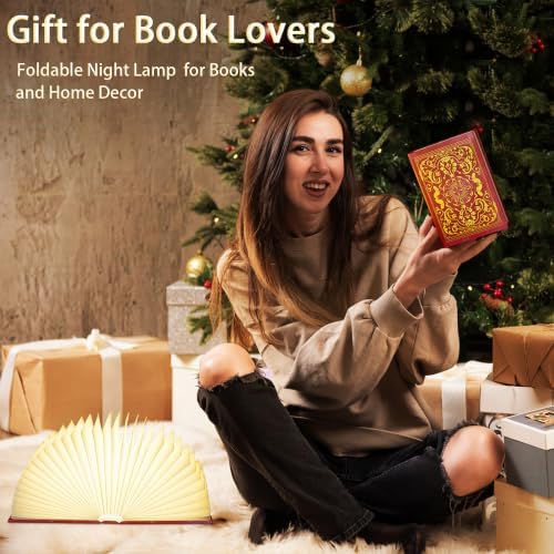 Uniwolk Book Lover Gift | Foldable Rechargeable Book Light, 5 Color Modes - Image 2
