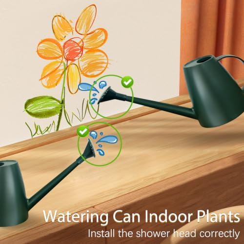 60 oz Watering Can, Small Watering Can for Indoor Plants with Long Spout - Image 6