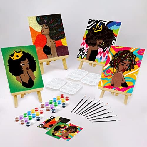 VOCHIC 4 Pack Pre Drawn Canvas for Painting for Adults Paint and Sip Kit - Image 2