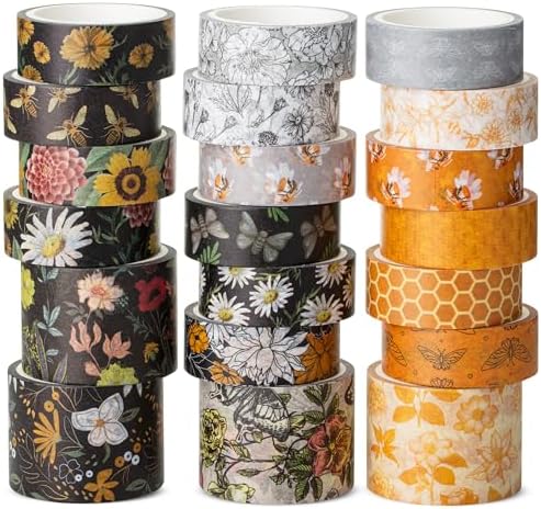 Mr. Pen- Washi Tape Set, 20 Rolls, Assorted Sizes, 4.37 Yards/Roll by MrPen