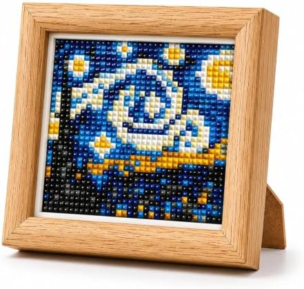 JATOK Square Diamond Art Kit for Adults with Frame, Starry Night 4 x 4 in by JATOK