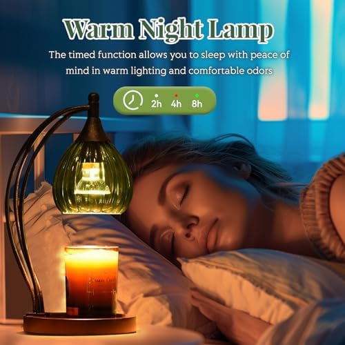 Candle Warmer Lamp, Electric Candle Warmer with Timer Dimmer - for Scented Jar Candles - Melter Lamp for Housewarming Gifts New Home Decor - Image 4