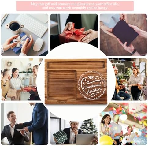 THRXOBN Desk Organizer for Educational Assistants & Teachers - Natural Wood with Slots for Notes, Pens, and Small Office Supplies – Practical & Elegant Workspace Solution,WSH9 - Image 6