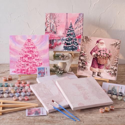 YooNotee 6 Pack Christmas Paint by Numbers Kit - Image 5