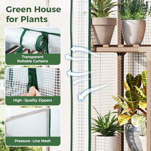 Bamworld 2-Tier Mini Greenhouse 15-Min Setup Outdoor 23x17x38-Inch - Image 5
