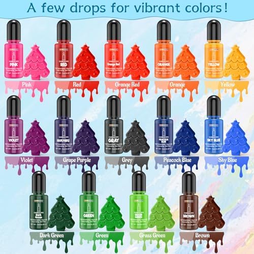 Candle Dye - 14 Colors Liquid Candle Wax Dye for DIY Candle Making, Highly Concentrated, Non-Toxic, Oil-Based Candle Color Dye for Soy Wax, Beeswax, Gel Wax, Paraffin Wax - 10ml/Bottles - Image 3