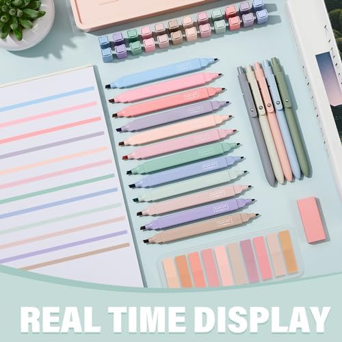 Jutom 38 Pcs Book Annotation Kit for Bible Study, Pink Series, Square - Image 3