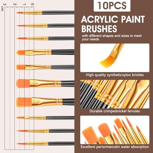 ESRICH Acrylic Paint Set with 24 Colors, Art Painting Supplies Kit - Image 3