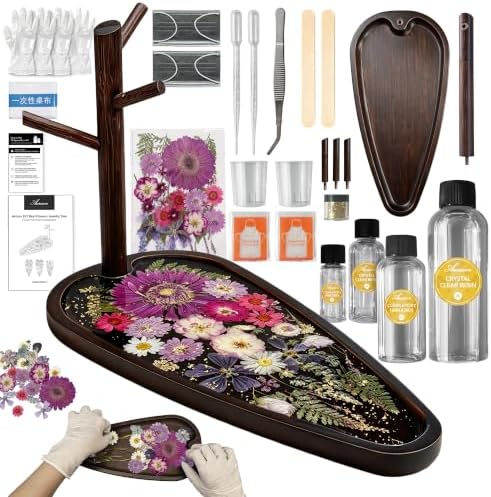 Auraeve All-in-One DIY Resin Craft Kit - Flower Jewelry Stand for Adults by AuraeveStudio