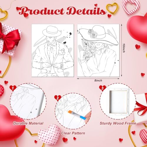 Zhanmai 2 Pack Sip and Paint Kit for Couples Date Night - Image 2