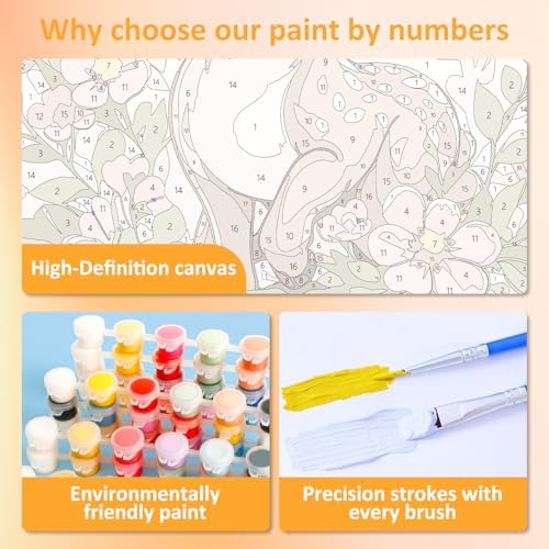 Deer Paint by Numbers Kit for Kids, 8x8 inch - Image 5