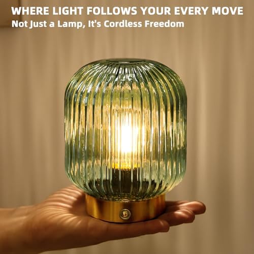 MJ PREMIER Rechargeable Table Lamp,Cordless Lamp with Memory Function,Green - Image 3