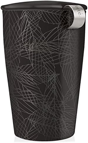 Tea Forte Double-Walled Ceramic Kati Cup, Noir, 12 oz by TeaForte