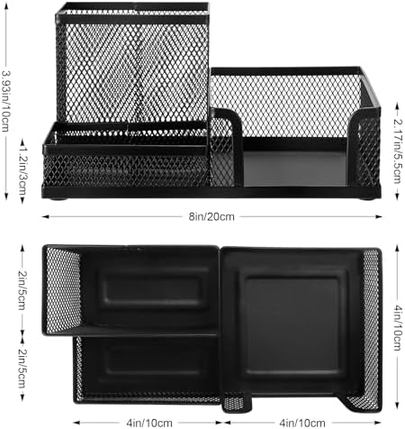 Comix Mesh Pen Holder, Desk Organizer for Home Office, Black - Image 2