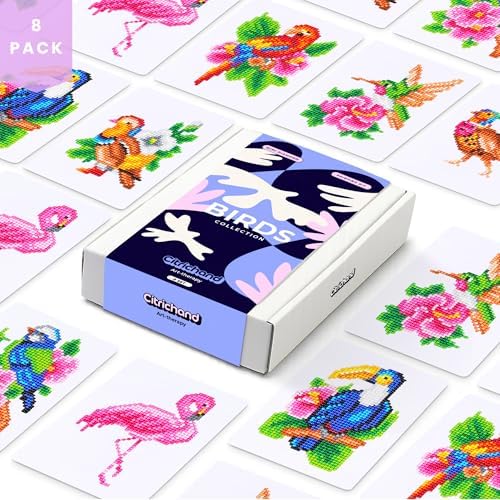 Citrichand Small Diamond Art Kits, Bird Collection 8 Pack for Adults by Citrichand