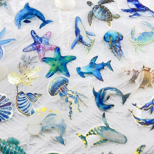 50Pcs Ocean Animal Stickers - Image 2
