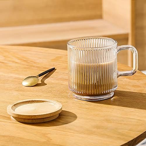 Lysenn Iridescent Glass Mug with Lid, Premium Coffee Mug, 12 oz Tea Cup - Image 5