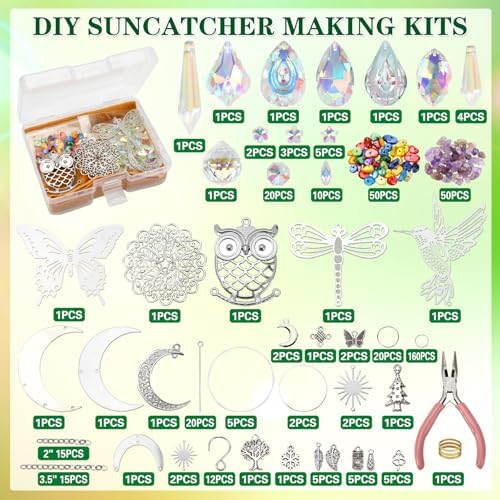 DIY Suncatcher Kit 460pcs Sun Catchers Supplies Arts and Crafts for Adults - Image 4