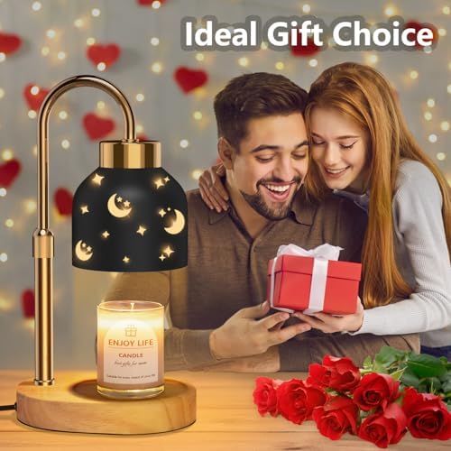 seenlast Candle Warmer Lamp with 2 Bulbs, with Dimmer Adjustable Height,Mothers Day Gifts,Vintage Home Decor,2/4/8H Timer - Image 2