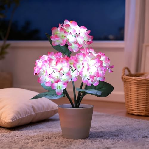 Pink Hydrangea Flower Decor for Christmas Mothers Day Birthday Gifts by Hibeauti
