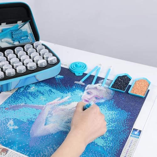 LYMUSUMI 30 Slots Diamond Art Storage Containers Portable Bead Storage Boxes for Diamond Painting Accessories and Tools - Image 7