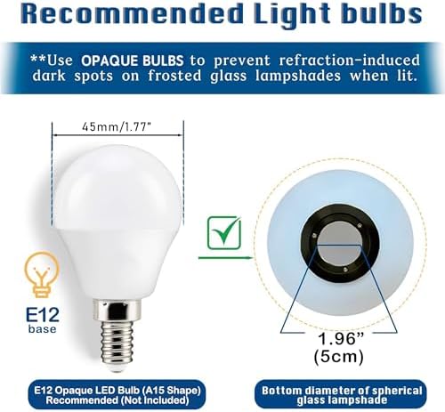 Black Globe Table Lamp, Plug-in Bedside Lamp, E12 Frosted Glass Shade - Image 6