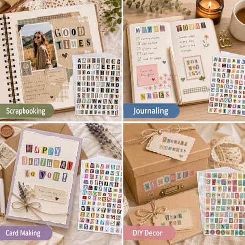 1920pcs Scrapbook Letter Stickers Ransom Alphabet Junk Journal Supplies - Image 3