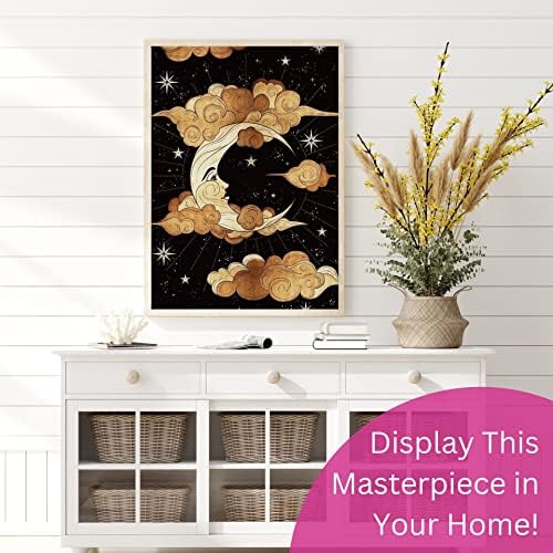 Moon Landscape Diamond Art for Adults Celestial Night Sky 5D Painting 12x16 - Image 2