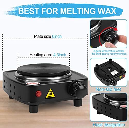 DINGPAI Hot Plate for Candle Making, Black Color Electric Hot Plate - Image 4