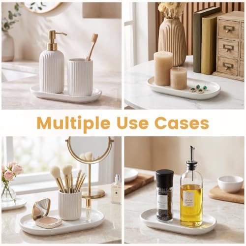 7.08 inch Ceramic Jewelry Tray Trinket Dish Plate Bowl Table Decor - Image 7