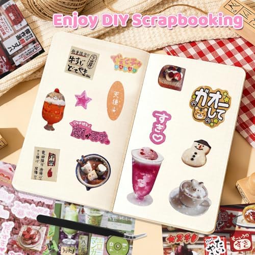 1300Pcs Japanese Sticker Book for Journaling Adult, Cute Scrapbook Stickers - Image 4