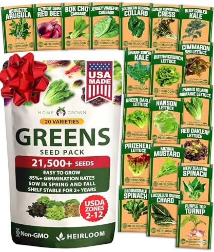 HOME GROWN 20 Variety Lettuce Seed Mix, 21,500+ Seeds, Indoor & Hydroponic by HOMEGROWN