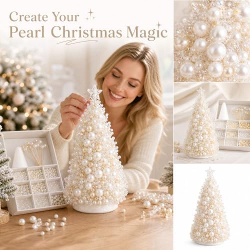 Craft Kits for Adults DIY Beaded Christmas Tree Indoor Desk Decorations Kit - Image 3