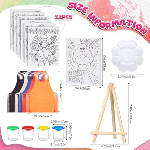 Sherr 140 Pcs 20 Set Pre Drawn Canvas Painting Kit, Feminism - Image 2