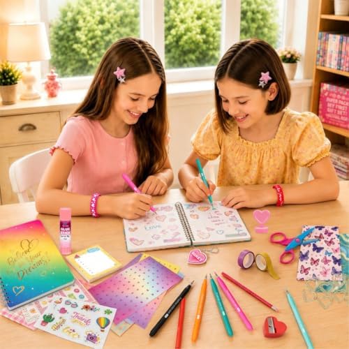 Journal Kit with Notebook Washi Tape Stickers,DIY Scrapbook Supplies Set (Muticolor B) - Image 3