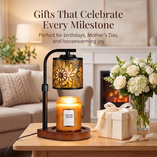 Candle Warmer Lamp with Timer & Dimmer- Electric Wax Melt Warmer with Adjustable Height for Scented Candles, Home Décor Fragrance and House Warming Birthday Gifts for Women Mom - Image 6