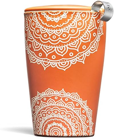 Tea Forte Double-Walled Ceramic Kati Cup, Chakra, 12 oz by TeaForte